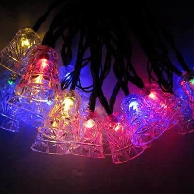 Solar String Lights 30 Multicolor Christmas Bells