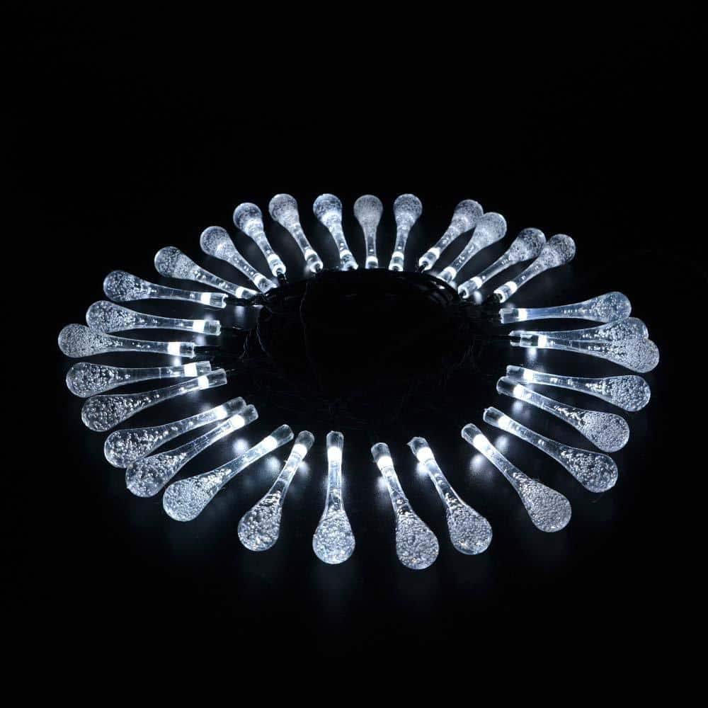 Solar String Lights White Water Drop Bubble