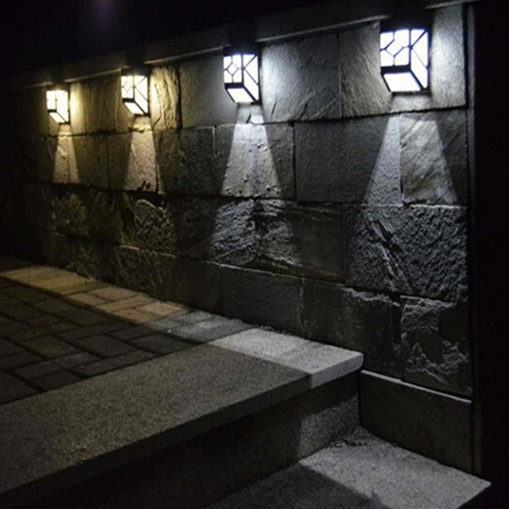 Solar Wall Lights 2 Black Night Lights