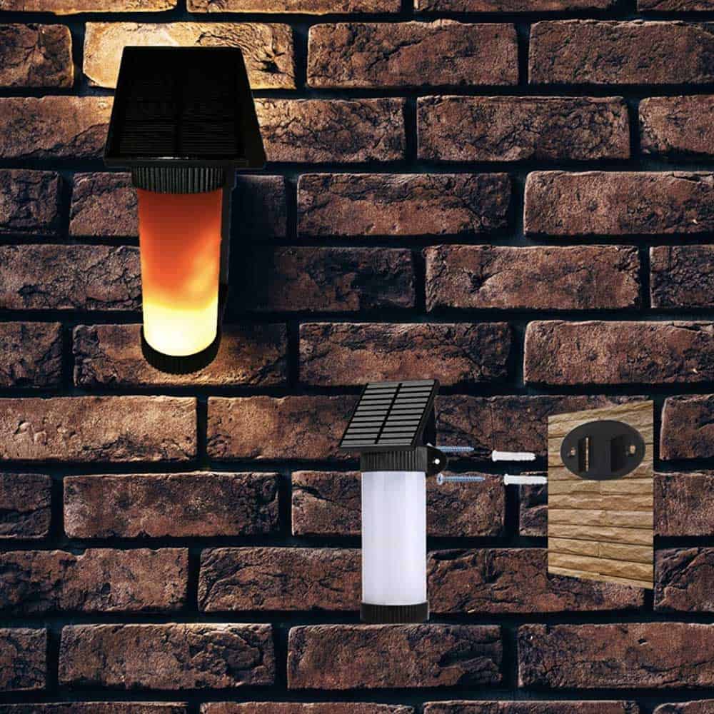 Solar Wall Lights Flame Night Light
