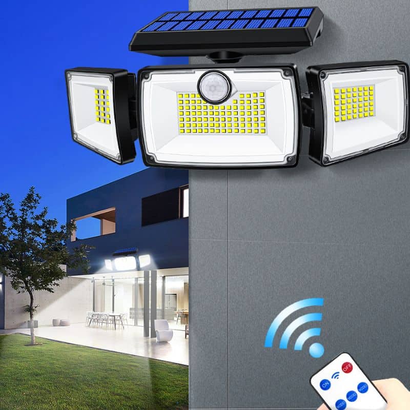 Solar Powered Outdoor Wall Lights With Motion Detector (167 Led)
