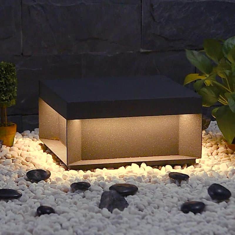 Solar Light Design Black Box Wall Light