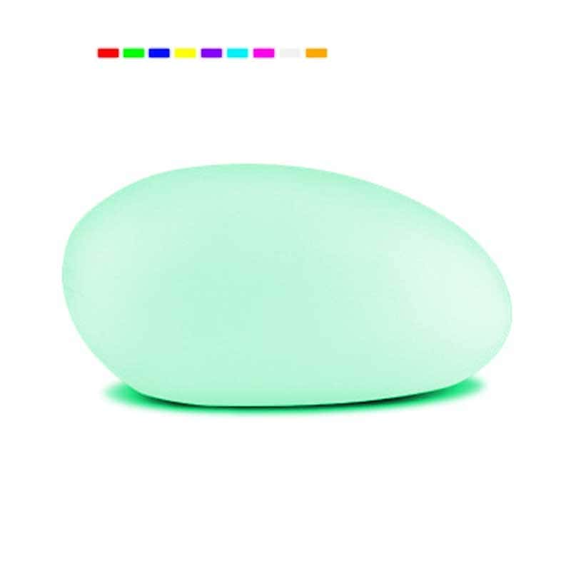 Solar Light Garden White Pebble Ball Multicolor