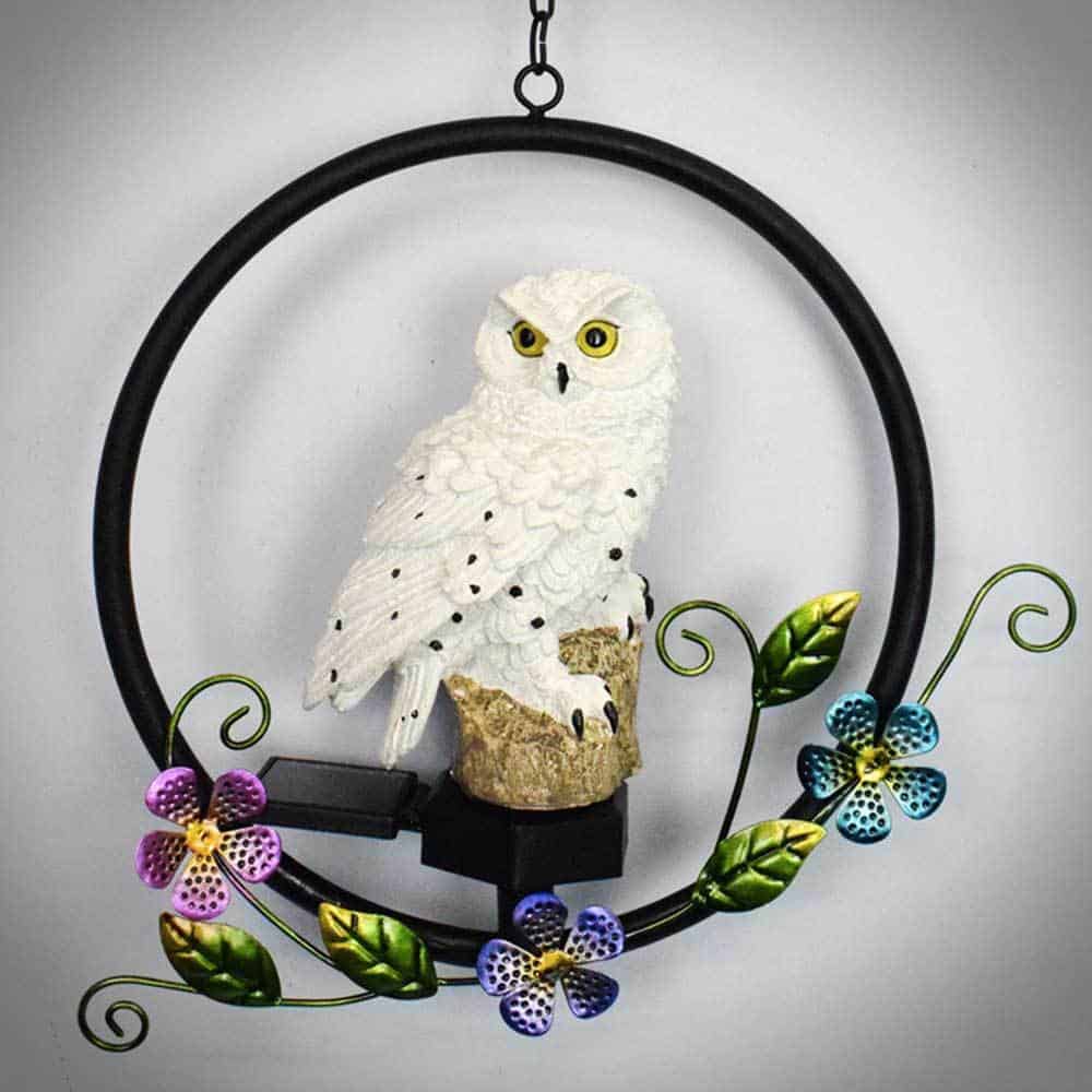 Garden Solar Animal Lights Hanging Owl