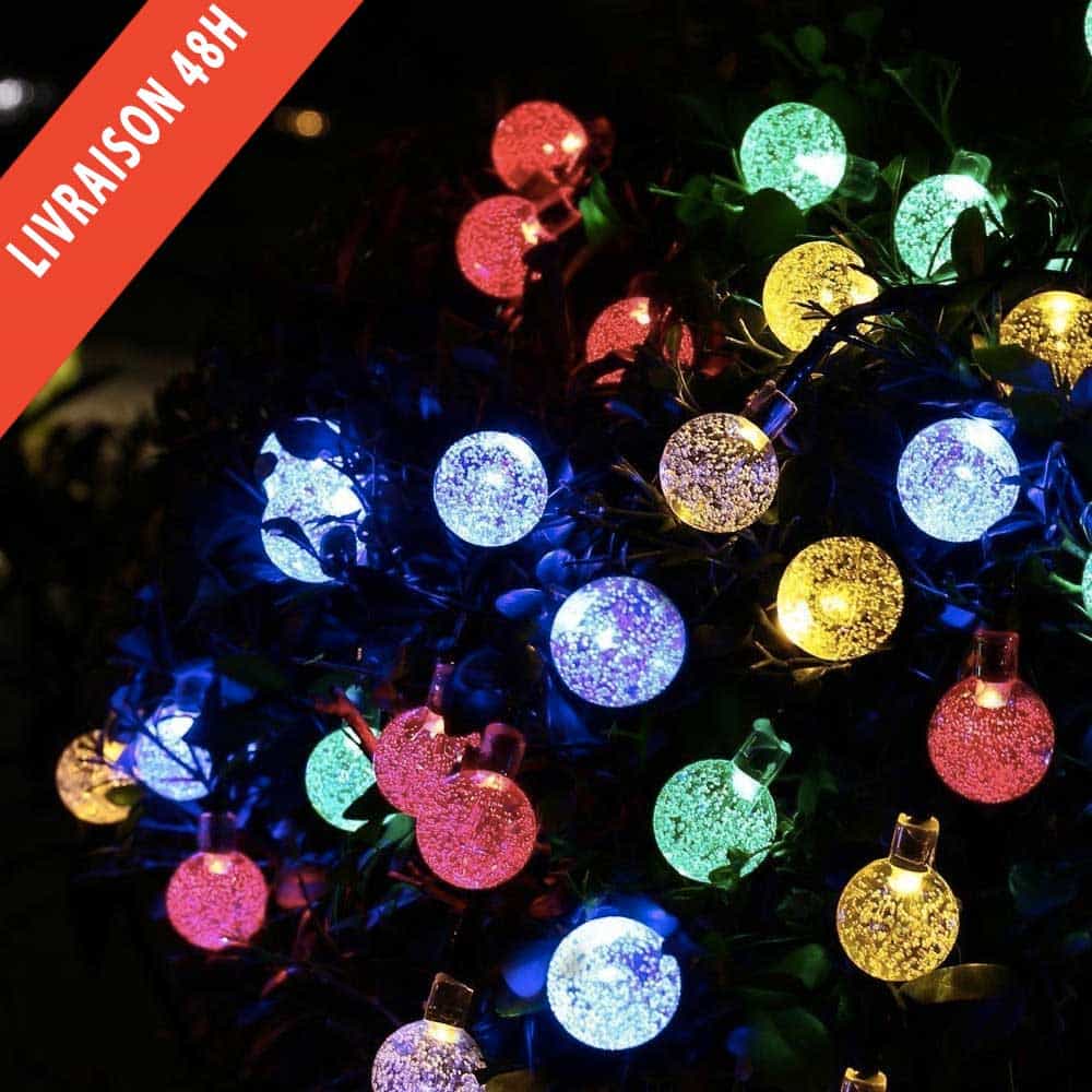 Solar String Lights 50 Bubble Balls 7 Meters