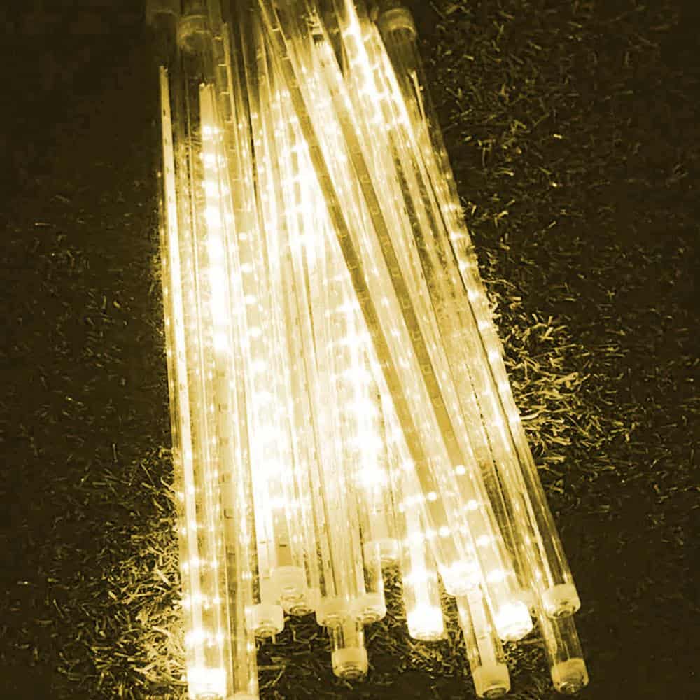 Solar String Lights 10 Yellow Led Tube