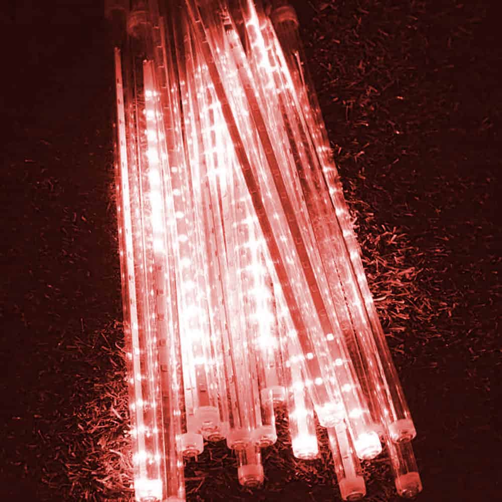 Solar String Lights 10 Red Led Tube