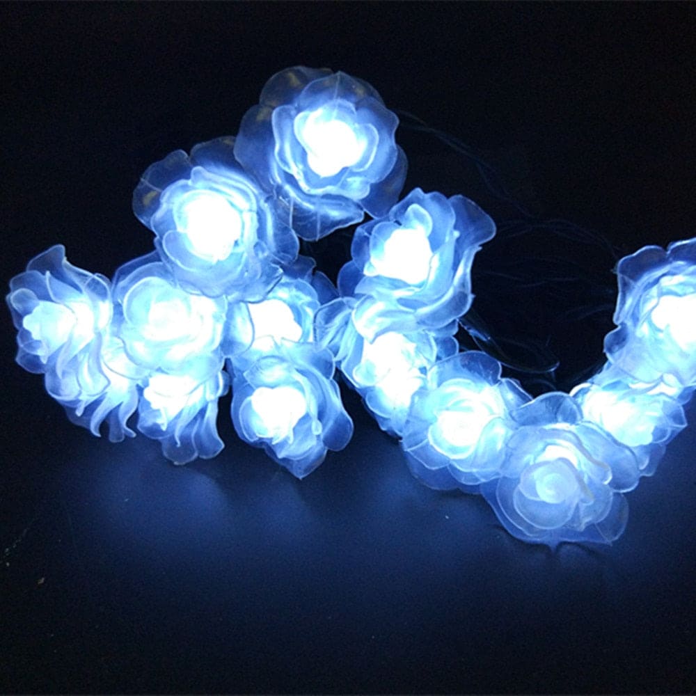Solar Powered String Lights The 50 White Roses