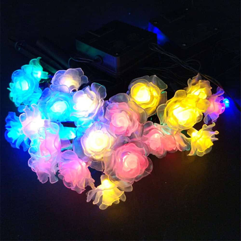 Solar String Lights The 100 White Roses