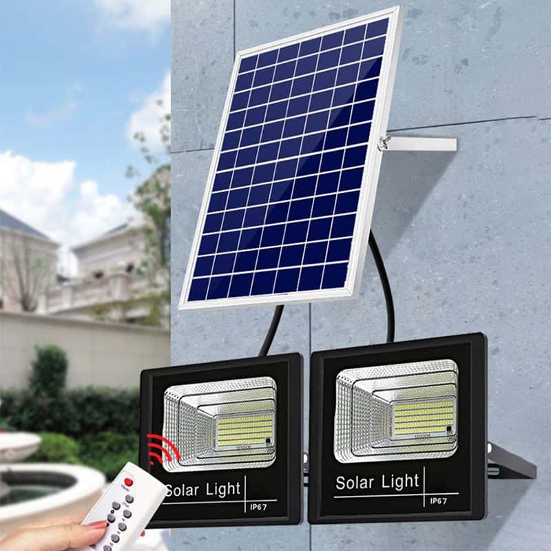 Floodlight Solar Wide Beam Double 65 W (Remote Control)
