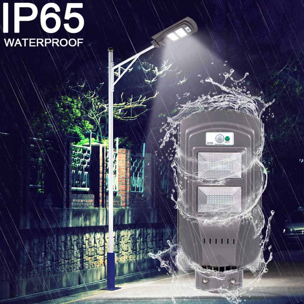 Solar Lamp Post Lights Outdoor Triple Grey Led Block 20/40/60 Watt - Image 8