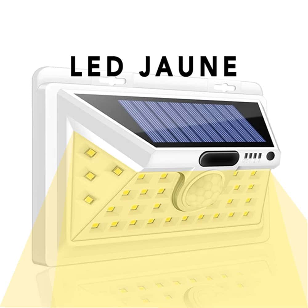 Solar Wall Lights Outdoor White Led Yellow