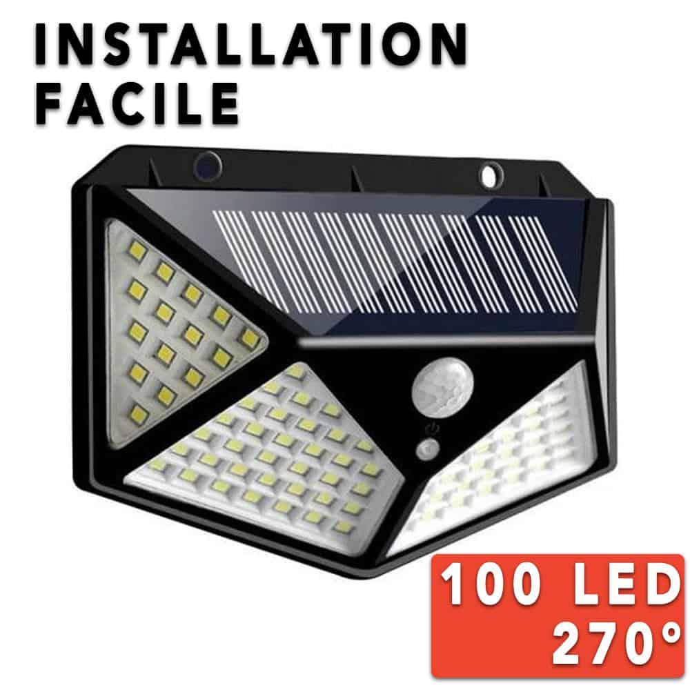 Solar Wall Lights 100 Led Black (Pir)
