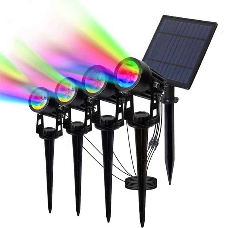 Solar Light Garden 4 Led Multicolor Projector