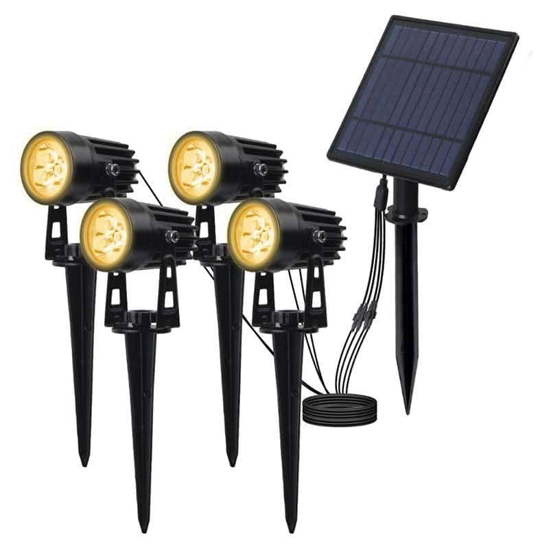 Solar Light Garden 4 Led Yellow Projector
