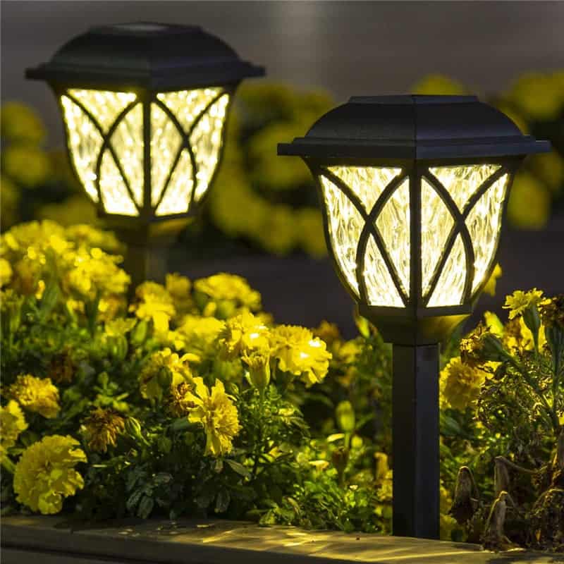 Outdoor Solar Stake Lights "Crystal Beacon" (6 Pcs)