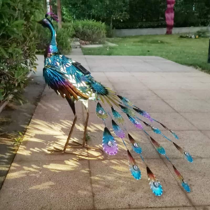 Peacock Solar Light Luminous Metal