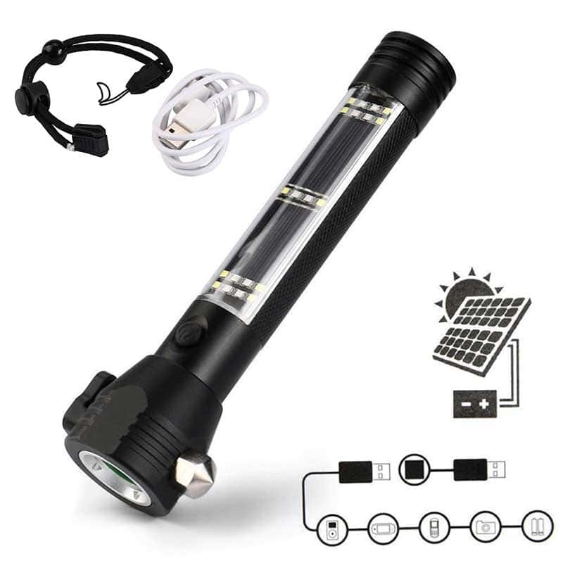 Solar Light Camping Rechargeable Led Torch