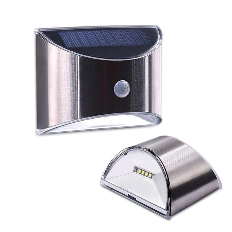 Solar External Wall Lights Inox Motion Detector Led