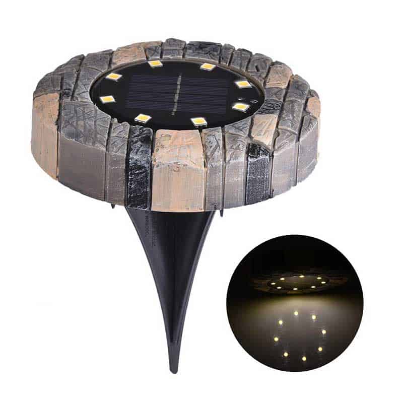 Path Lights Solar Outdoor "Stone Ground Stake"