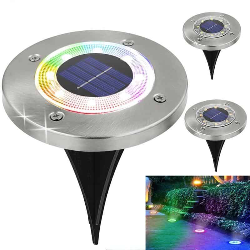 Solar Outdoor Path Lights "Ground Lamp In Alu" (8Led)