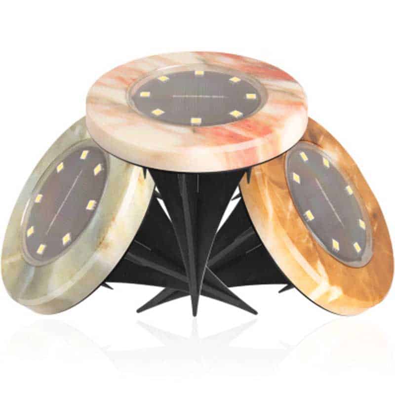 Path Lights Solar Outdoor "Marble Imitation Stake" (4Pcs)