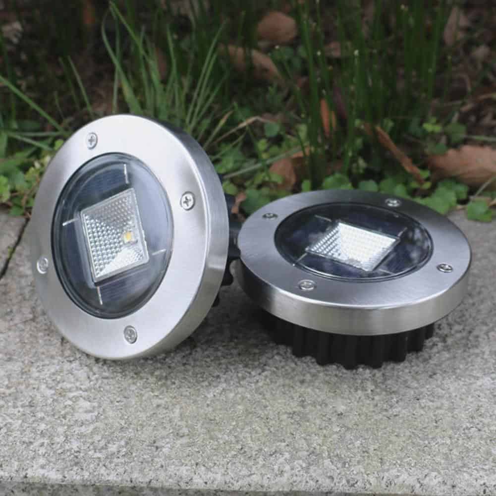 Solar Ground Lights Outdoor "Ground Lamp" (Stainless Steel)