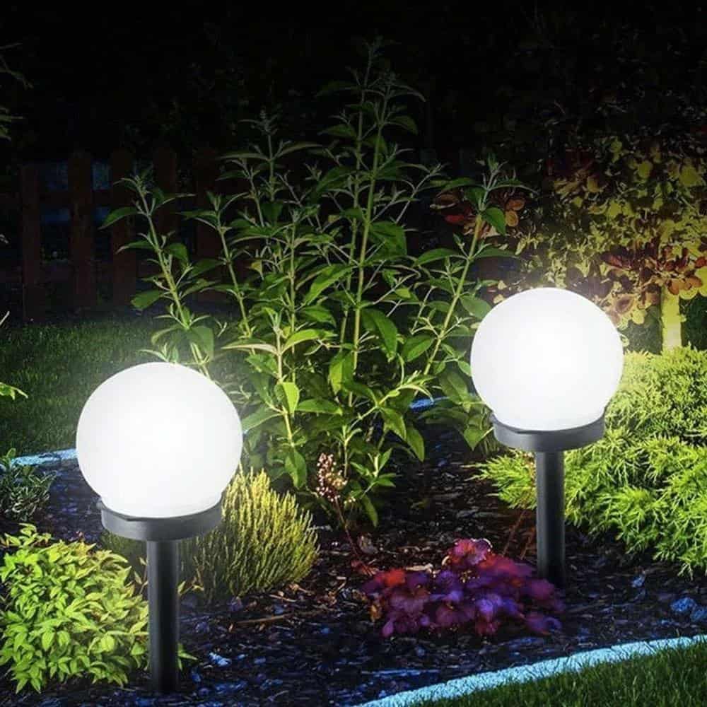 Solar Ball Lights Garden White Led