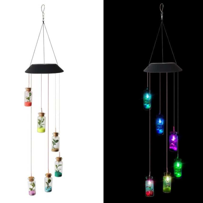 Solar Light Wind Chimes Wind-Powered