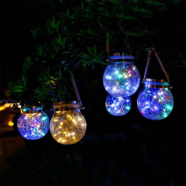 Solar Light Hanging "Jar Chain Light"