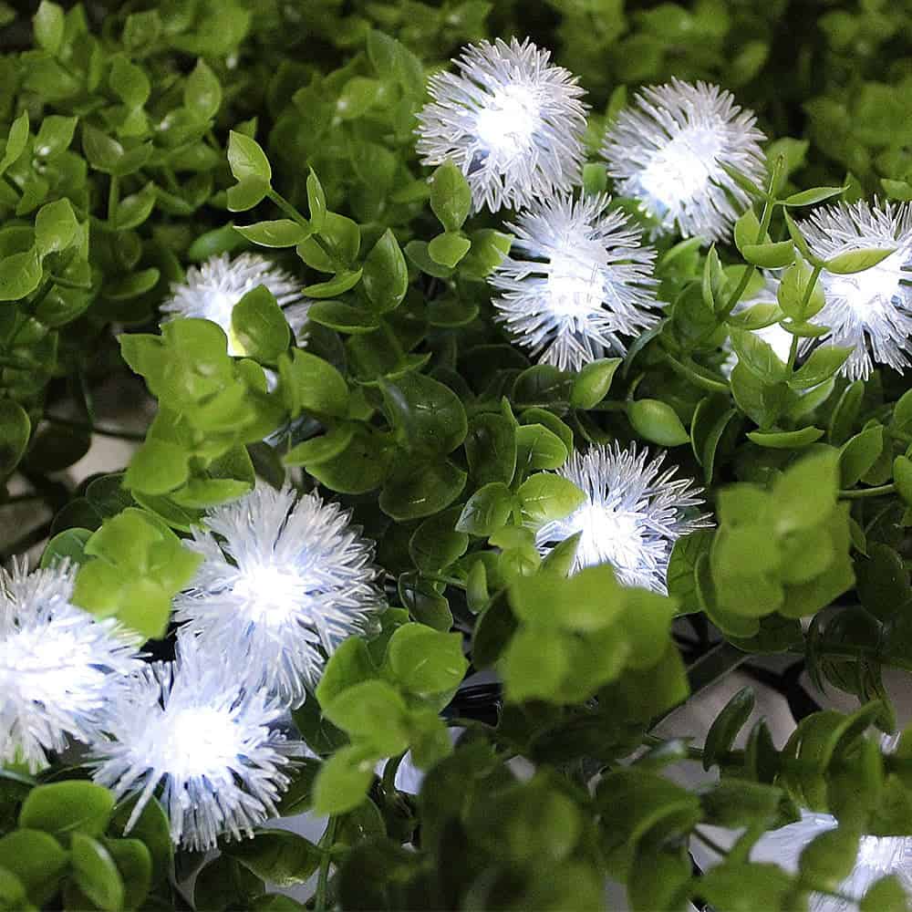 Solar String Lights White Snowball