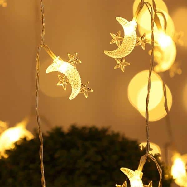 Solar String Lights Christmas Luminous Moon