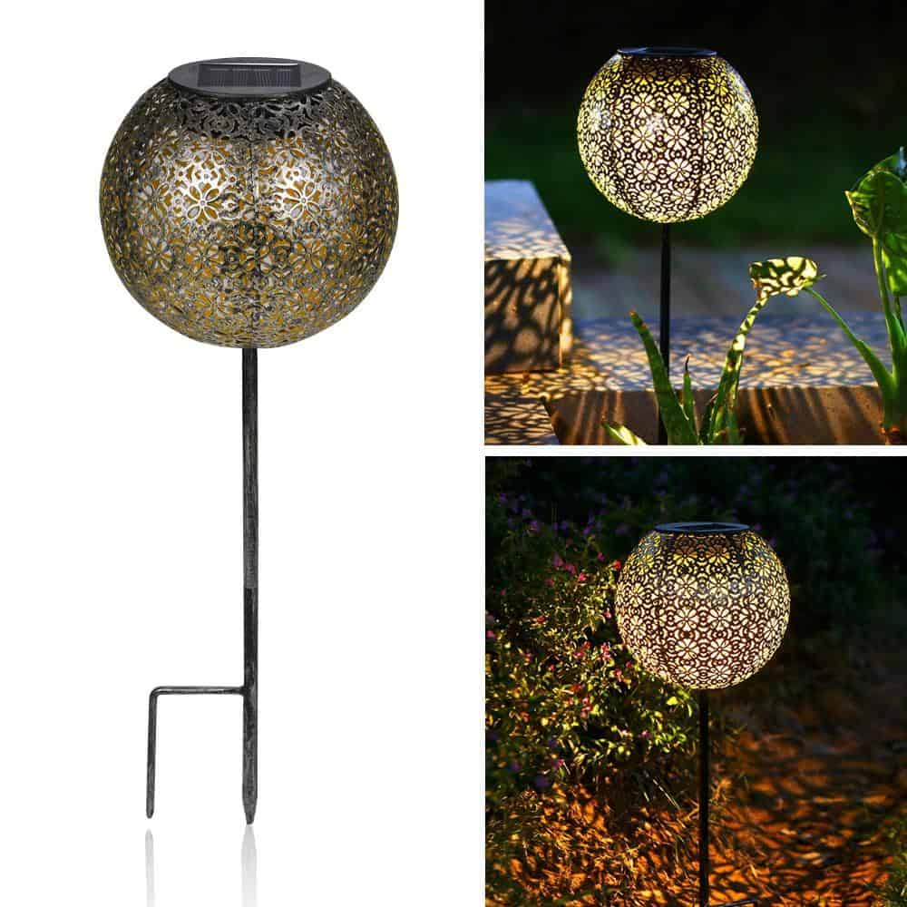 Solar Light Stake "Luminous Bronze Ball"