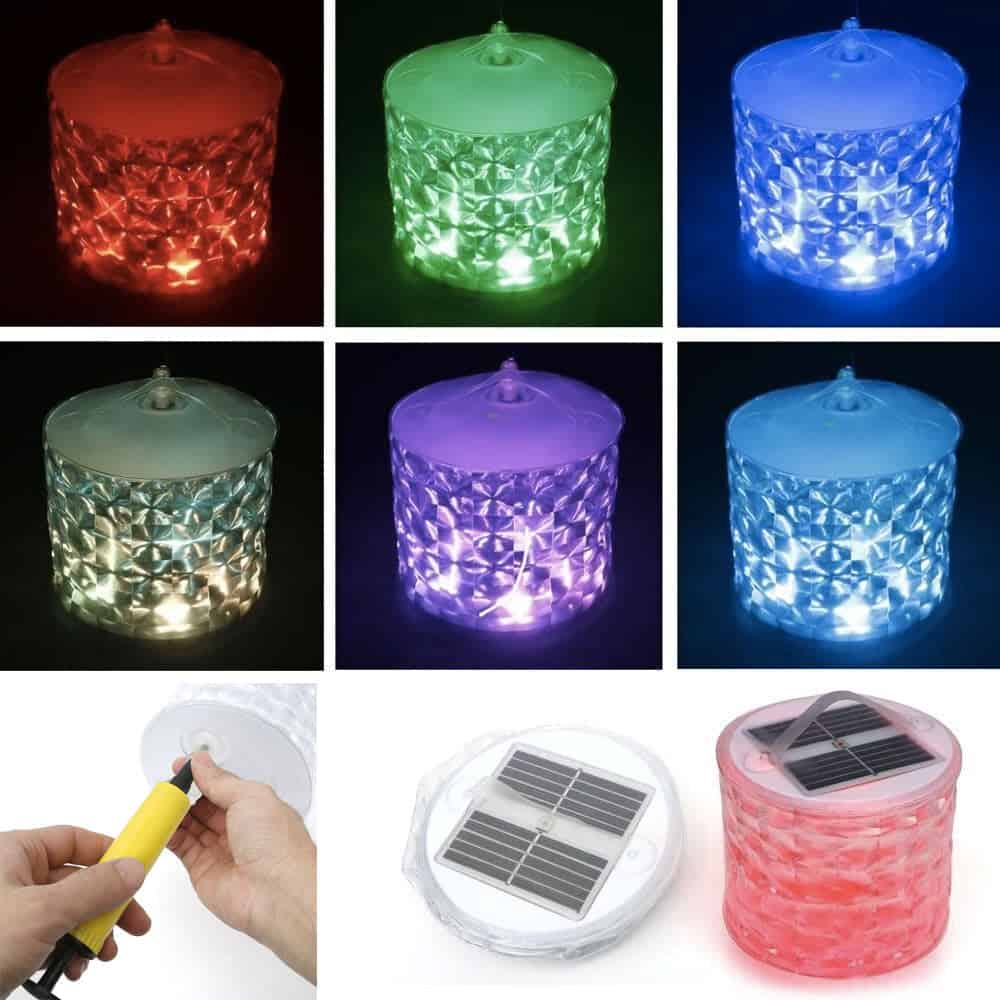 Solar Light Multicolor Opaque Inflatable Camping