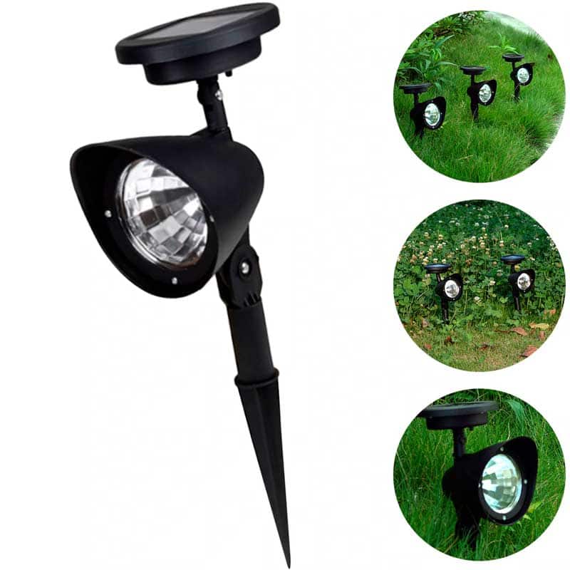 Garden Solar Stake Lights Mini Spot 4 Led