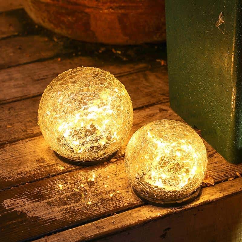 Solar Light Garden "Crackled Glass Ball"