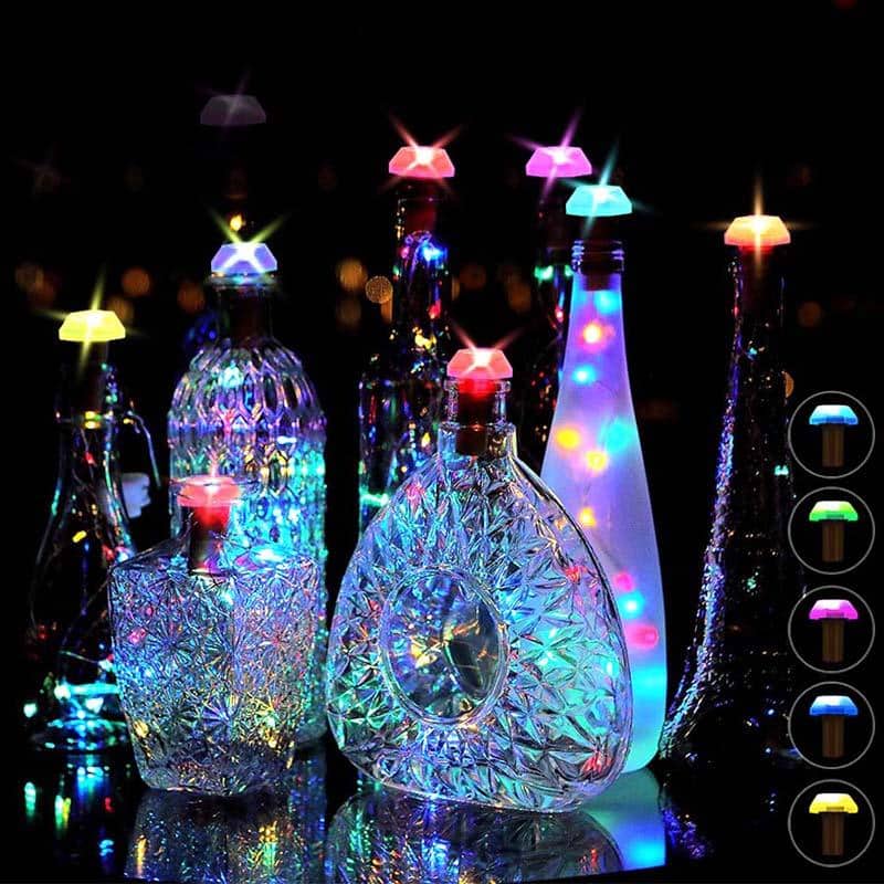 Solar Led String Lights Outdoor In Bottle "Diamond Stopper" (1M)