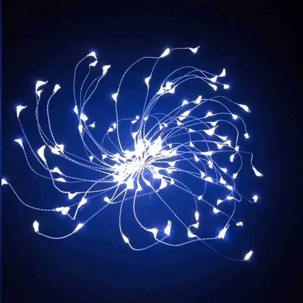 Garden Stake Solar Lights White Firework