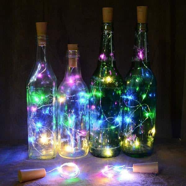 Solar String Lights Wine Bottle Light