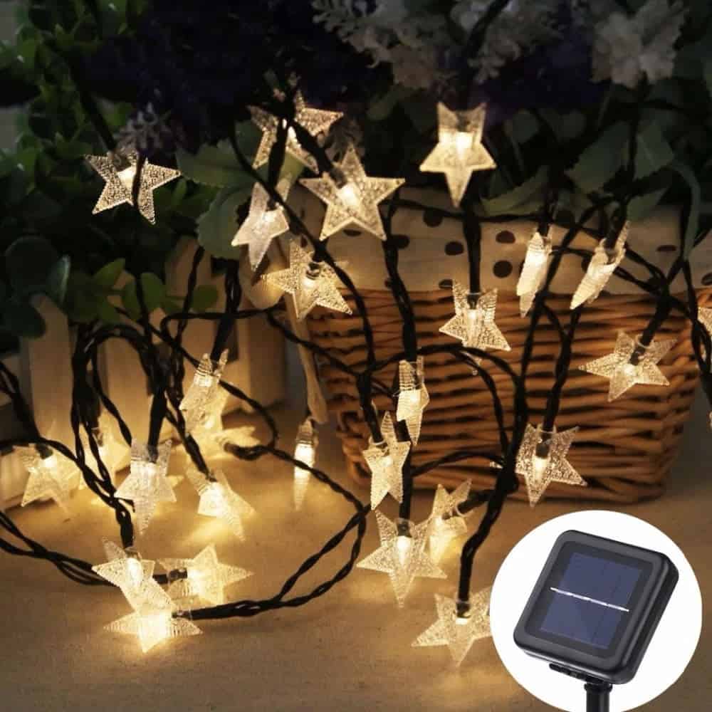 Solar String Lights Yellow Star