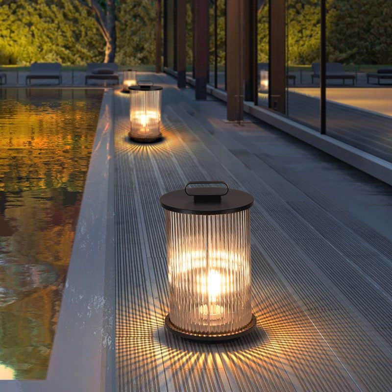 Solar Light Design Stainless Steel Luminous Cylinder
