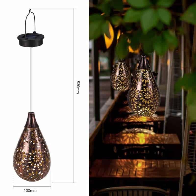 Exterior Solar Lanterns Hollow Flower Luminous Ball