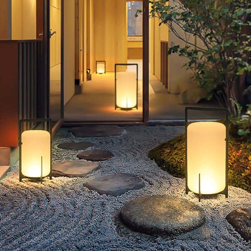 Solar Lights Outdoor Design Luxury Lantern (Stainless Steel)