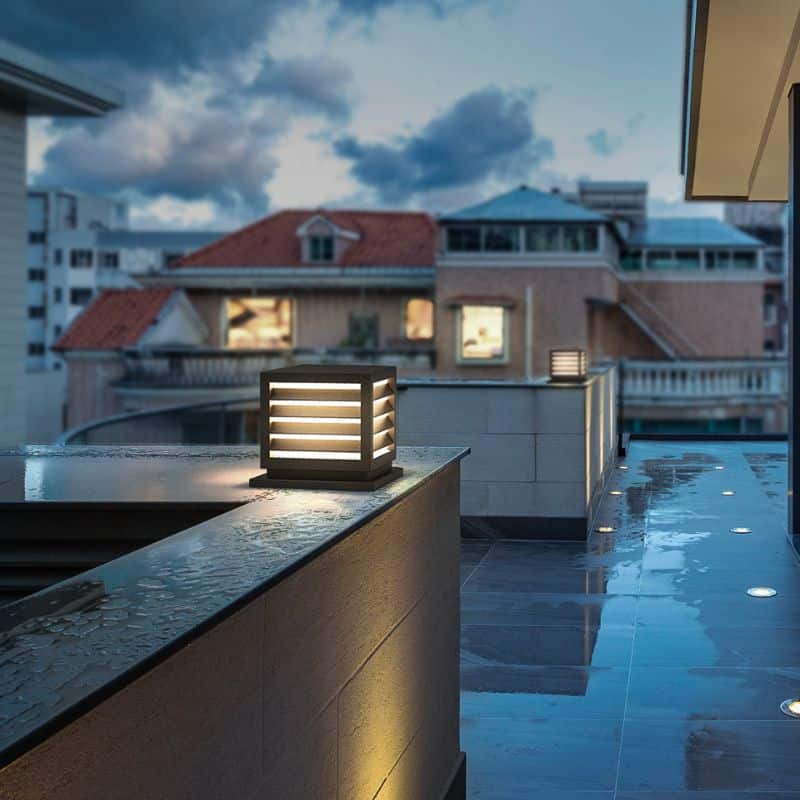 Solar Light Design Stainless Steel Luminaire Cube