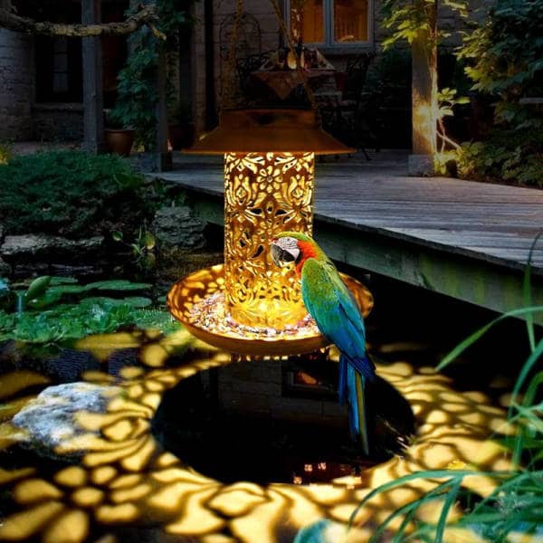 Solar Powered Lanterns Bird Feeder