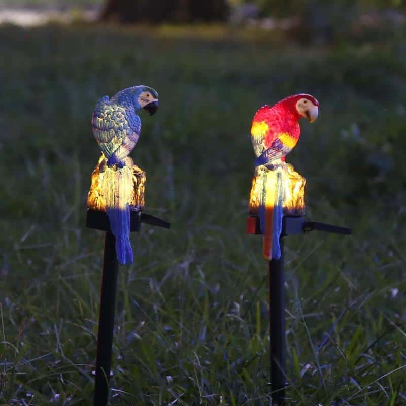 Animal Solar Lights For Garden Parrot Stake