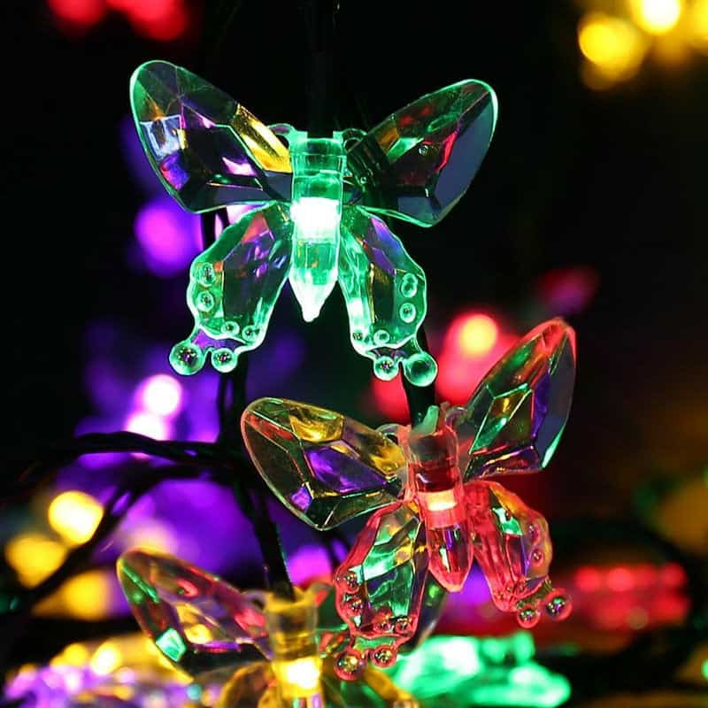 Solar String Lights Multicolor "Crystal Butterfly"