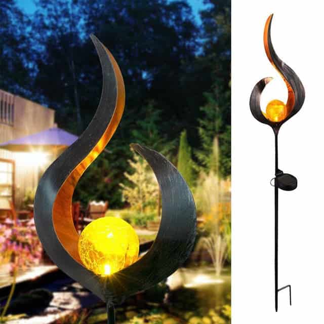 Stake Solar Lights Garden "Flaming Ball"
