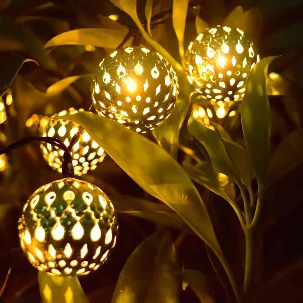 Solar String Lights Golden/Silver Moroccan Light