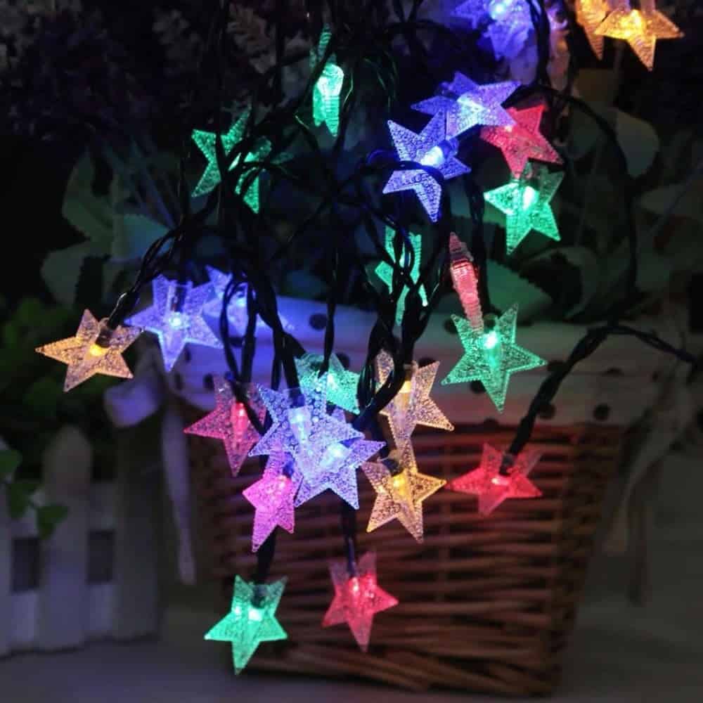 Solar String Lights Multicolor Star